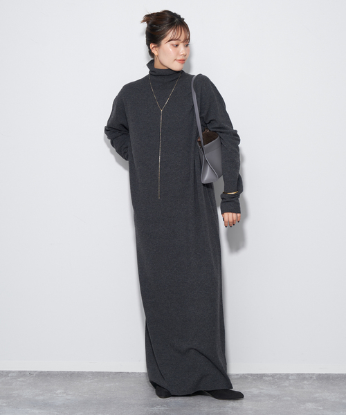 plage（プラージュ） ニットワンピース 36 ベージュ レディース