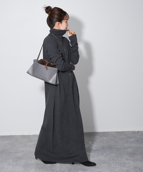 ディースクエアード DSQUARED2 23AW 総柄 ロングワンピース ドレス