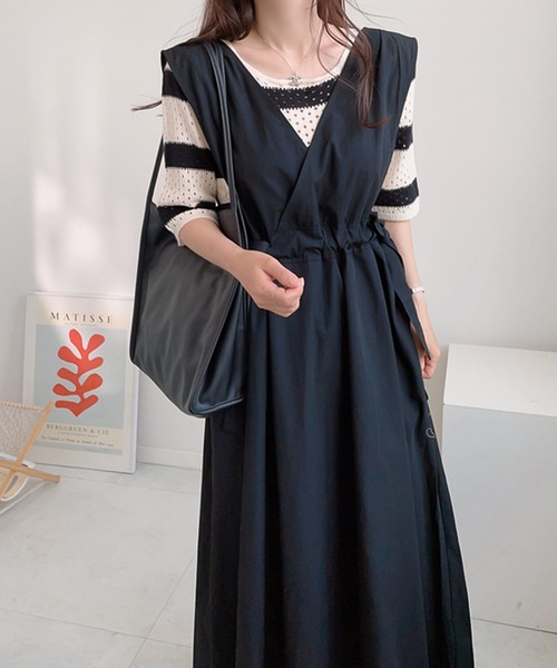 ワンピース ウエストギャザージャンパースカート : ZOZOTOWN Yahoo!店