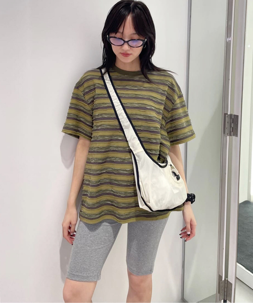 tシャツ 「BRAIN DEAD/ブレインデッド」 CASEY STRIPED T T00004356D125 レディース