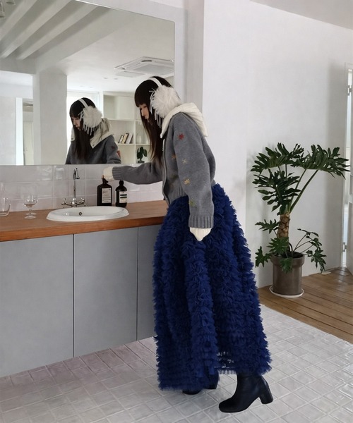 FAVORITO スカート ハイウエストゴム付きチュールスカート : ZOZOTOWN