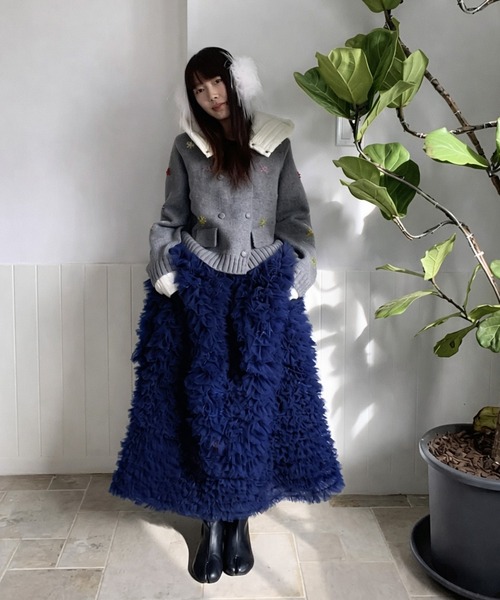 FAVORITO スカート ハイウエストゴム付きチュールスカート : ZOZOTOWN