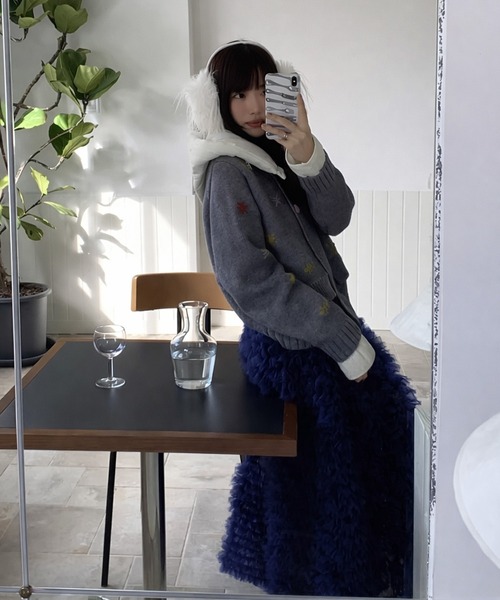 FAVORITO スカート ハイウエストゴム付きチュールスカート : ZOZOTOWN