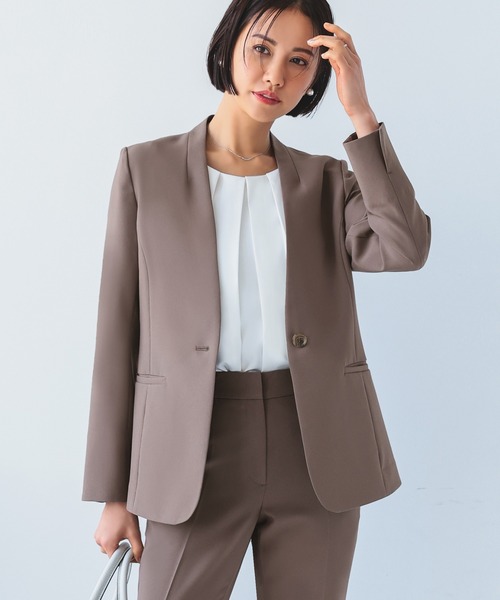【新品未使用】RUIRUE boutique パンツスーツ RUIRUE BOUTIQUE セットアップ 「選べる・洗える」ストライプor