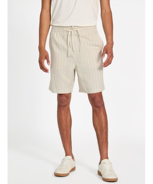 ショートパンツ LINEN PERFORATED SHORTS GUESS パンツ FLETCHER Linen Drawcord Short ショートパンツ
