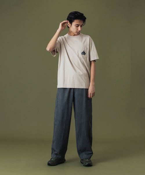 XLARGE ダークブルーワイドパンツ XLARGE パンツ OVAL LOGO WIDE PANTS メンズ レディース
