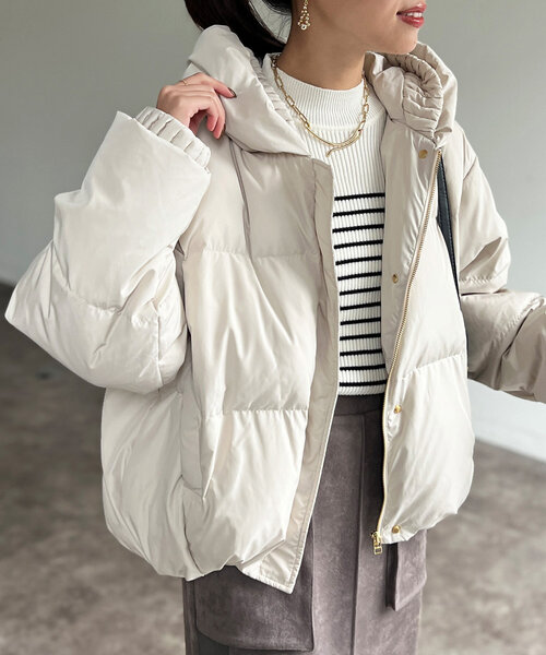 Chez toi（シェトワ） ダウンジャケット FREE アイボリー レディース