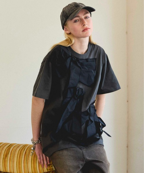 tシャツ Twisted Ribbon Oversize T-shirt/ツイステッドリボンオーバーＴシャツ「MAISON SPECIAL/メゾンスペ