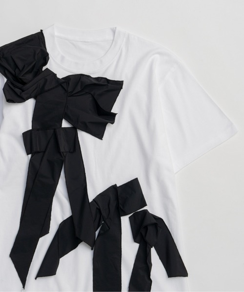 [MAISON SPECIAL]ドッキングツイステッドTシャツ/ホワイト Docking Twisted T-shirt/ドッキングツイステッドTシャツ