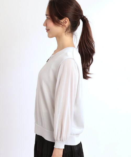 Reflect カーディガン 「夏SALE／手洗い可」ジップアップニット