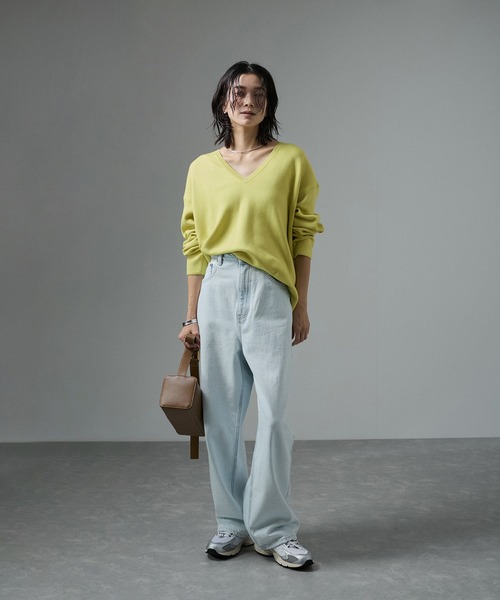 SALON adam et rope' 「SALON rope'」 Vネックニット FREE