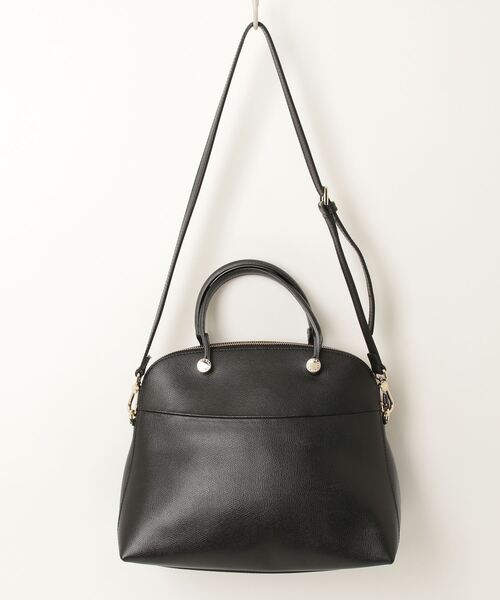 FURLA ブラックレザートップハンドルバッグ FURLA ハンドバッグ フルラ スフェラ ミニトップハンドルバッグ