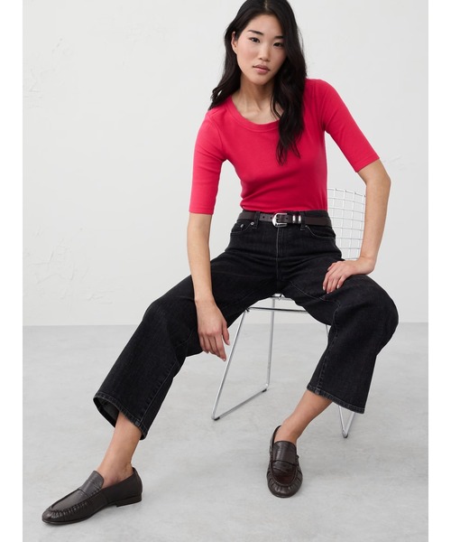 「BANANA REPUBLIC FACTORY STORE」 半袖Tシャツ M ホワイト レディース