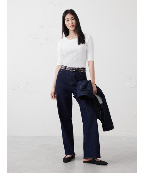「BANANA REPUBLIC FACTORY STORE」 半袖Tシャツ M ホワイト レディース