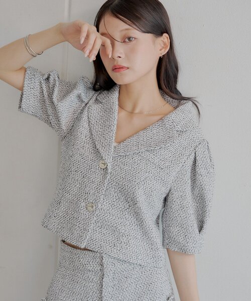 Chico コート アウター 「セットアップ対応」パフスリーブ