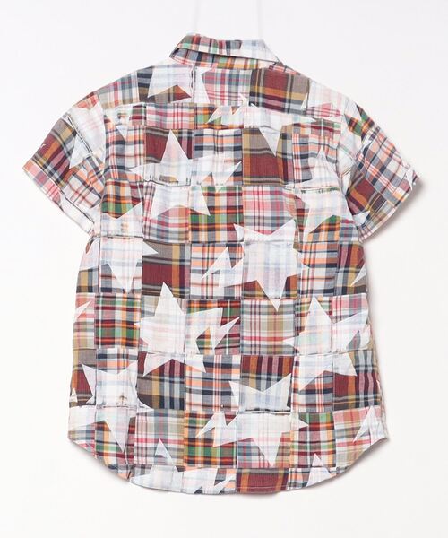 [A BATHING APE] в клетку рубашка с коротким рукавом X-SMALL красный женский 