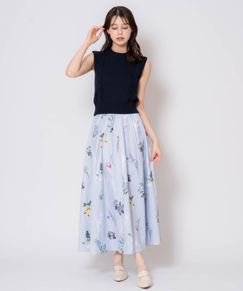 未使用・タグ付き✿︎Noela ボタニカル　フレア　ロングスカート S Noela スカート 「15周年」ボタニカルフレアスカート : ZOZOTOWN
