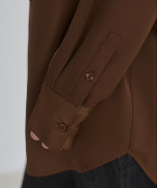 ANGIE ブラウス シャツ 「セットアップ対応」オーバーサイズ バンド