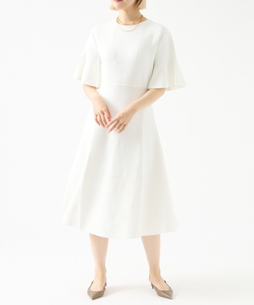 DESIGNWORKS（デザインワークス） ワンピース 袖フリルニット