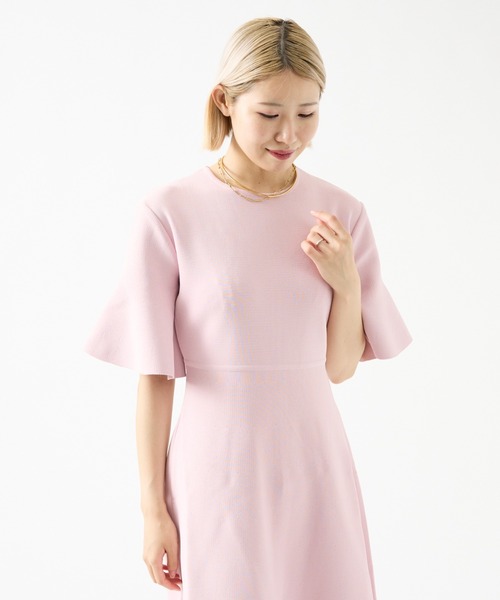 DESIGNWORKS（デザインワークス） ワンピース 袖フリルニット