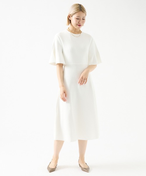 DESIGNWORKS（デザインワークス） ワンピース 袖フリルニット