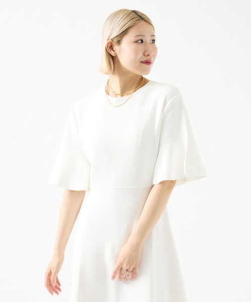 DESIGNWORKS（デザインワークス） ワンピース 袖フリルニット
