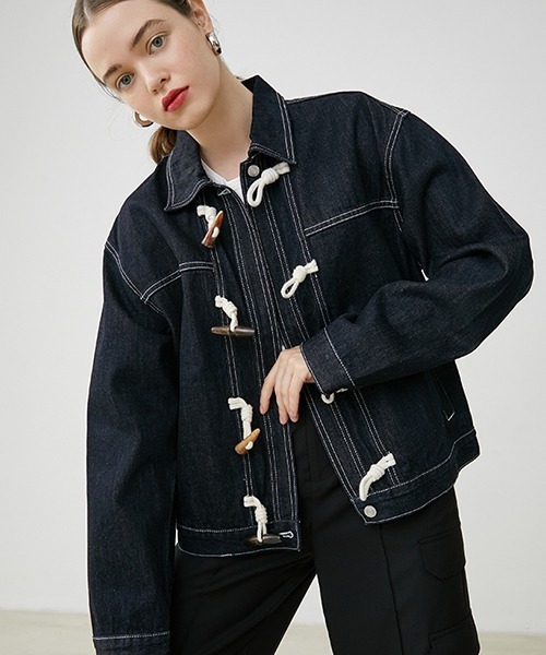 Fano Studios」 デニムジャケット L ダークブルー レディース