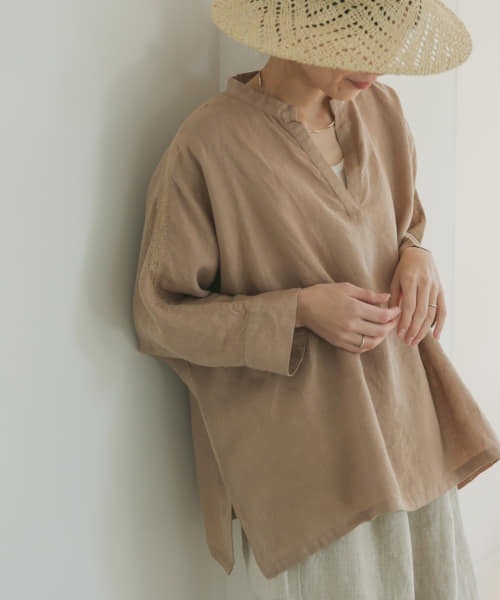 「URBAN RESEARCH DOORS」 ドルマンスリーブブラウス MEDIUM モカ レディース