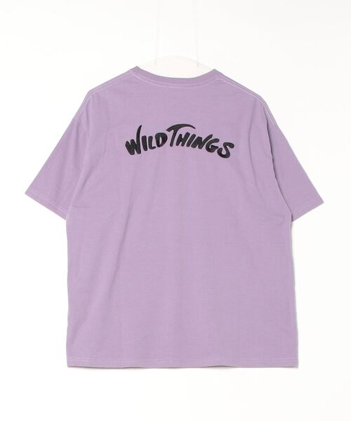 「WILD THINGS」 刺繍半袖Tシャツ S パープル メンズ