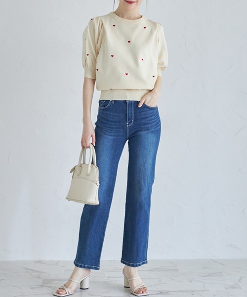 「tocco closet」 半袖ニット M ブラック レディース_画像4