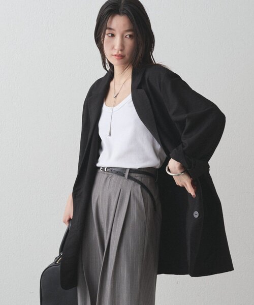Loungedress ベスト ジレ カシュクールオーバージャケット