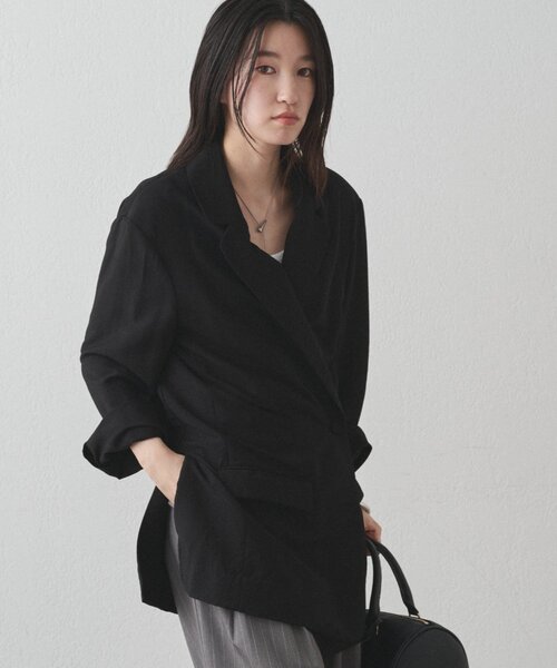 Loungedress ベスト ジレ カシュクールオーバージャケット