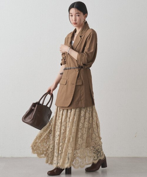 Loungedress ベスト ジレ カシュクールオーバージャケット
