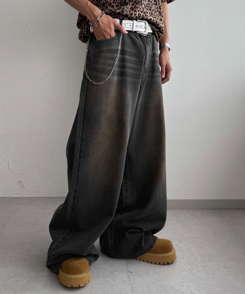 3*9様 cvtvlist スペシャル加工　バギーパンツ King Logo Buggy Denim Pants – YZ