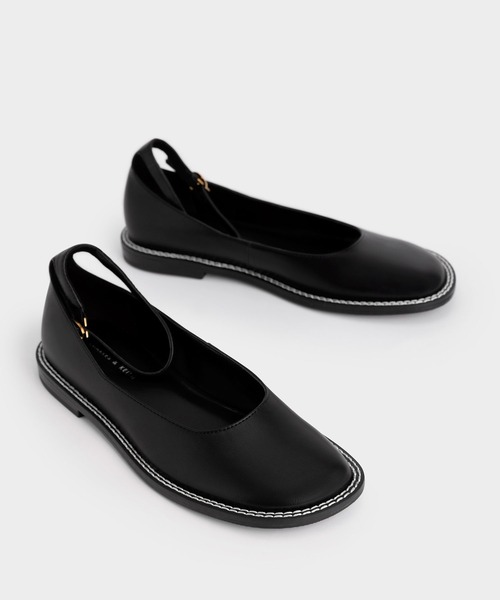 「CHARLES & KEITH」 バレエシューズ 24.5cm ブラック系その他2 レディース_画像7