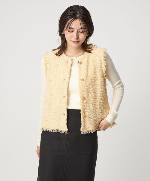 アメリ★新品フリンジ付きノースリーブニット 新品 Ameri VINTAGE アメリヴィンテージ フリンジニットトップス