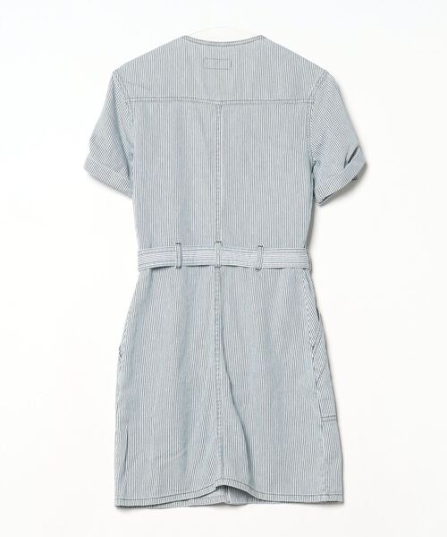 CELINE（セリーヌ） ストライプ ヒッコリー 半袖ワンピース X-SMALL