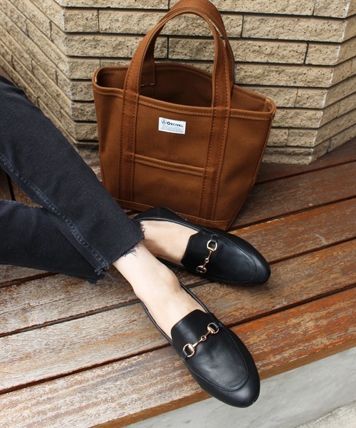 Fin（フィン） ローファー 2WAY本革ビットローファー「低反発スポンジ