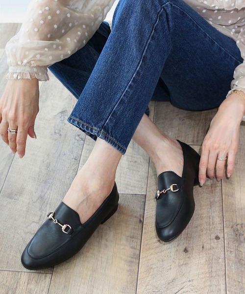 Fin（フィン） ローファー 2WAY本革ビットローファー「低反発スポンジ