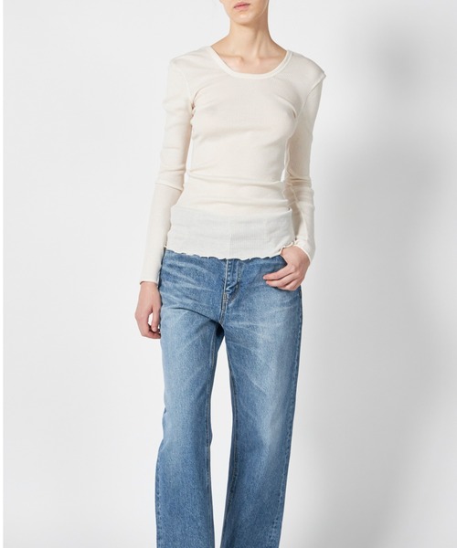 HAKUJI（ハクジ） tシャツ HAKUJI WOOL RIB L/S PO レディース