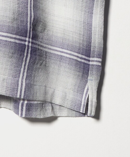 JieDa（ジエダ） シャツ 「JieDa」オンブレ チェック ジップ シャツ