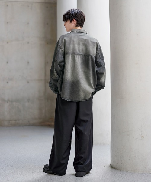 ASTRONOMY スラックス 「防シワ」2タックワイドストレートバギー