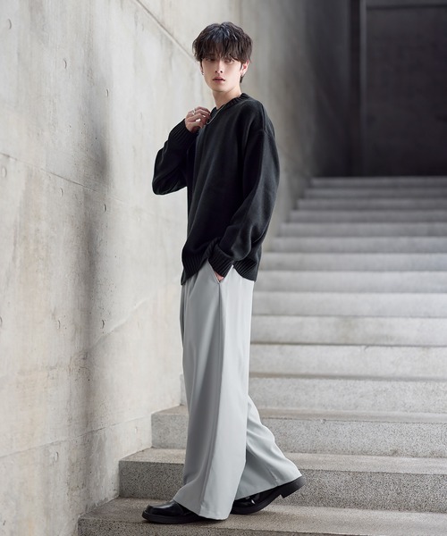 ASTRONOMY スラックス 「防シワ」2タックワイドストレートバギー