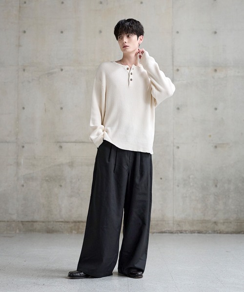 ASTRONOMY ワイドパンツ スラックス 「防シワ」2タックワイド