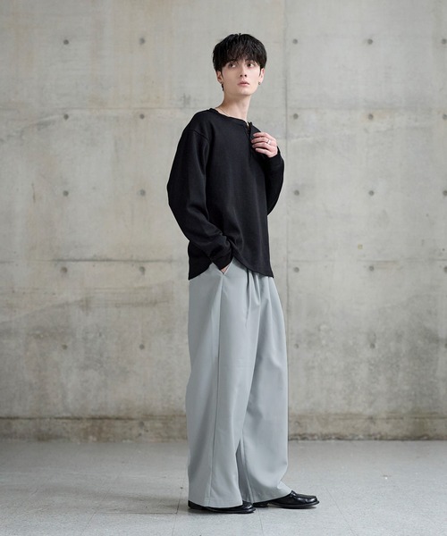 ASTRONOMY ワイドパンツ スラックス 「防シワ」2タックワイド