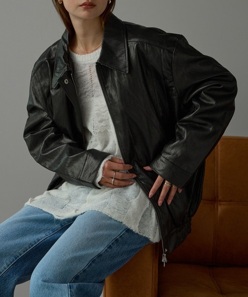 r.（アールドット） レザージャケット ライダース ヴィンテージ