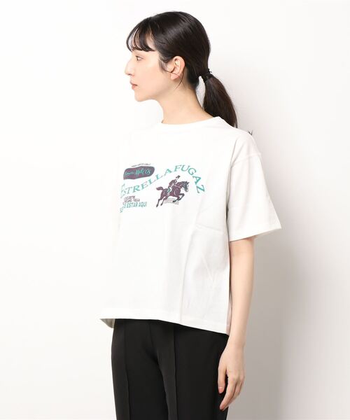 「NOMBRE IMPAIR」 半袖Tシャツ FREE ホワイト レディース_画像2