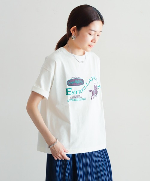 「NOMBRE IMPAIR」 半袖Tシャツ FREE ホワイト レディース_画像7