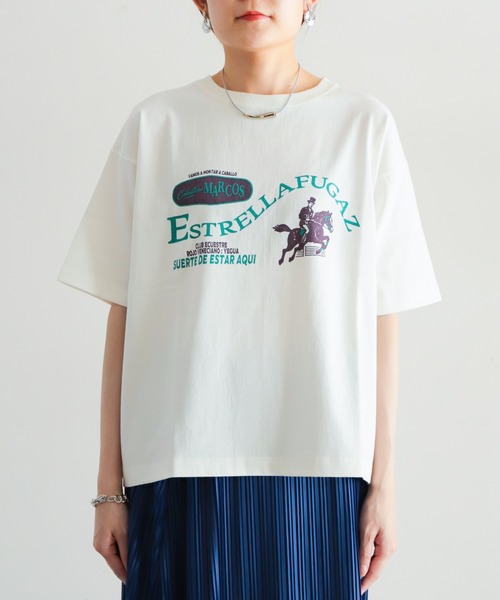 「NOMBRE IMPAIR」 半袖Tシャツ FREE ホワイト レディース_画像8