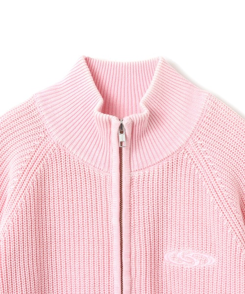 atmos girls ニット セーター atmos pink Washed Zip Up Knit